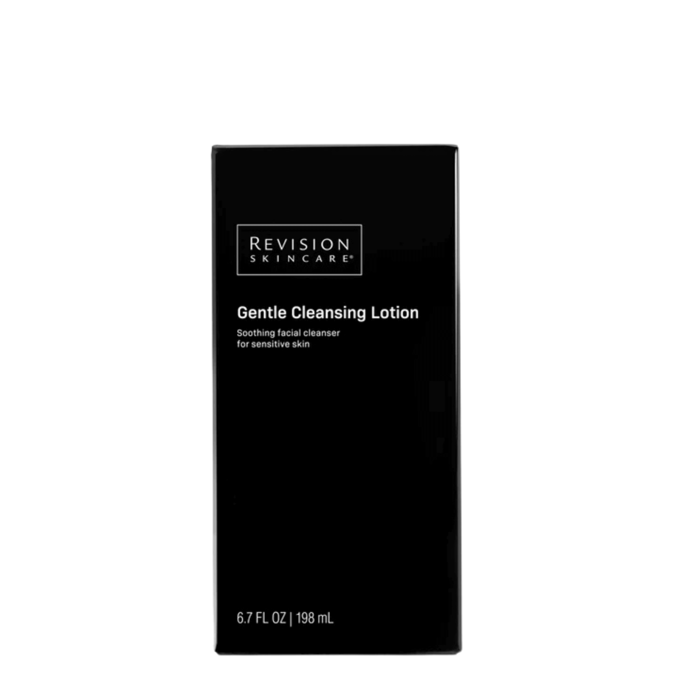 Revision Skincare Gentle Cleansing Lotion™ packaging for sensitive skin, 6.7 fl oz, creamy facial cleanser.