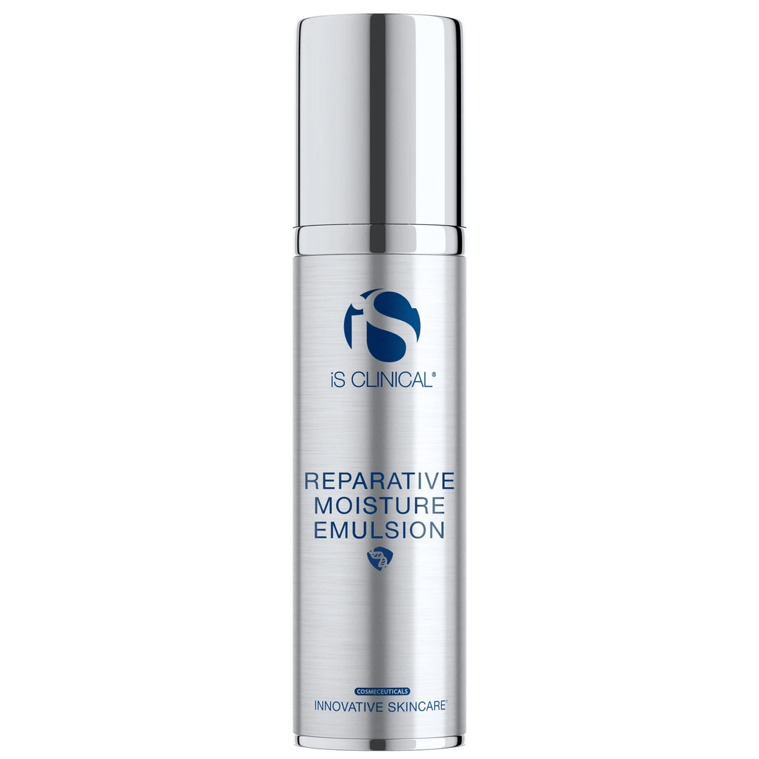 iS Clinical Reparative Moisture Emulsion™ product bottle showcasing innovative skincare ingredients for hydration and skin health.