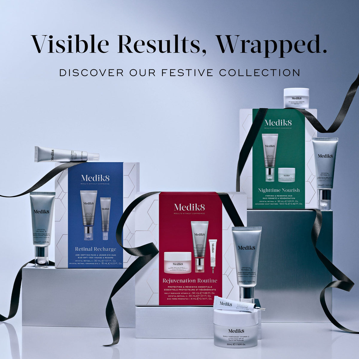 Medik8 Nighttime Nourish alongside the Medik8 2026 festive collection