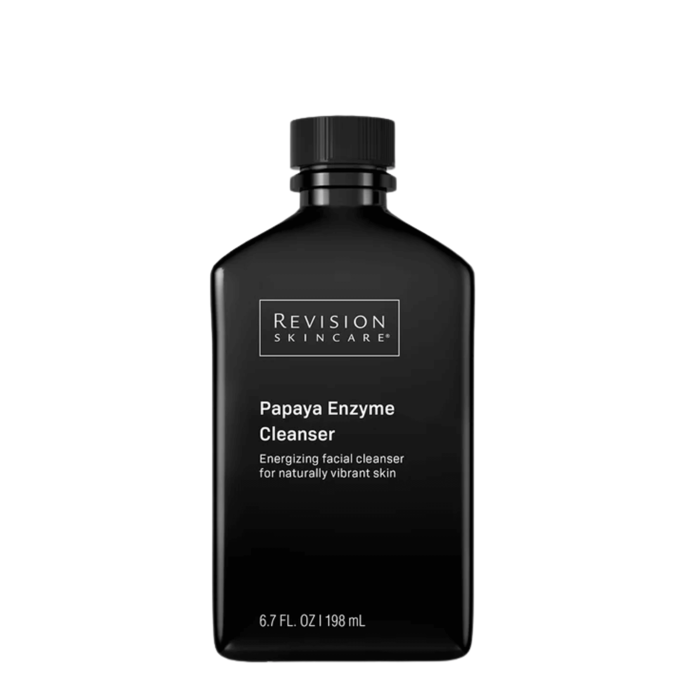 Revision Skincare Papaya Enzyme Cleanser™ in a bottle for energetic facial cleansing and natural moisture balance.