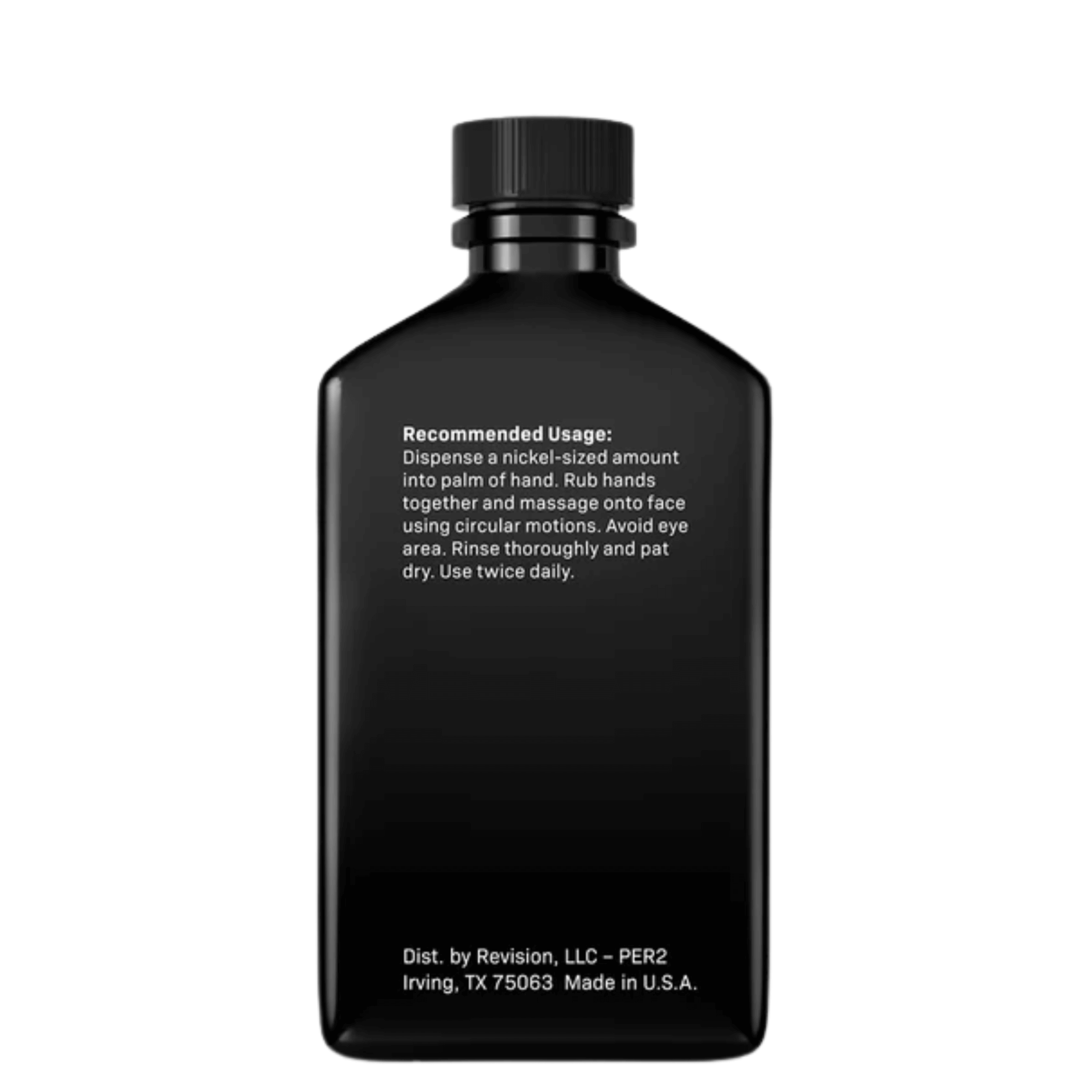 Revision Skincare Papaya Enzyme Cleanser™ usage instructions on the back of the product bottle.