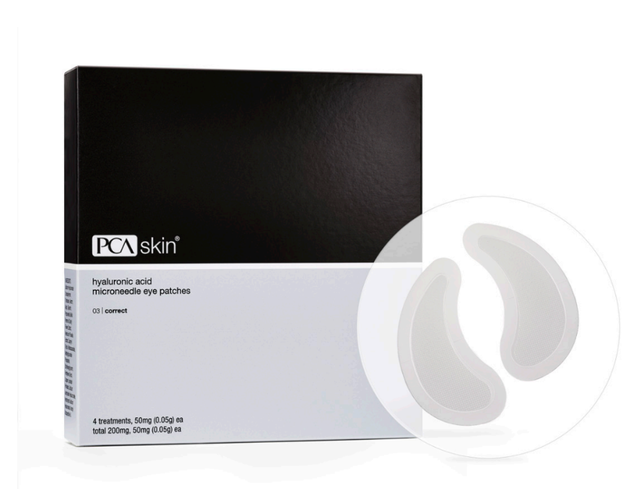 PCA Skin Hyaluronic Acid Microneedle Eye Patches 4 Pairs - box and patches