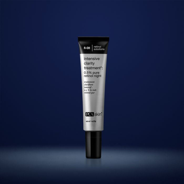 PCA Skin Intensive Clarity Treatment 0.5% Pure Retinol Night 29.5g - on PCA Skin blue background