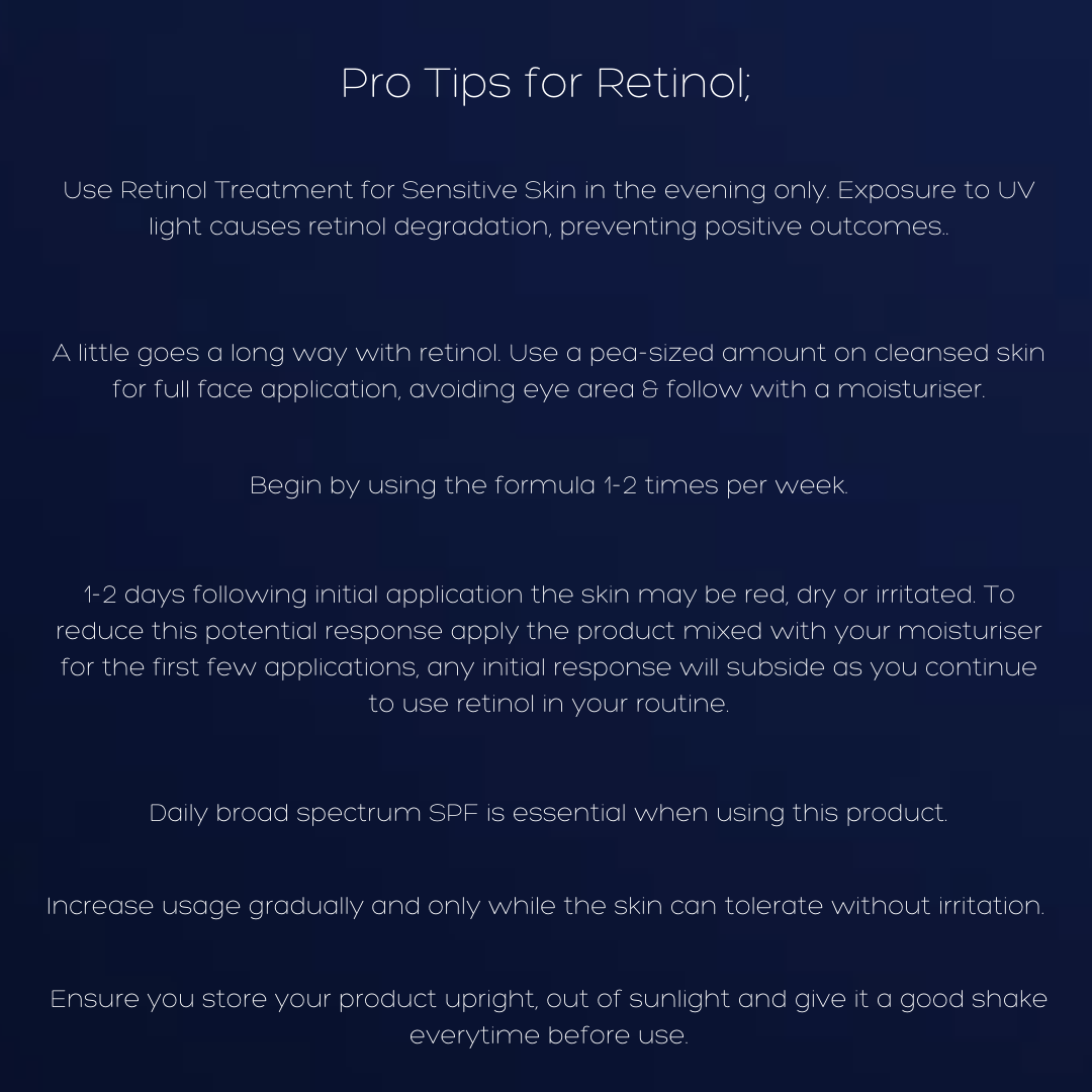 PCA Skin Retinol Treatment for Sensitive Skin 28g - pro tips for retinol use