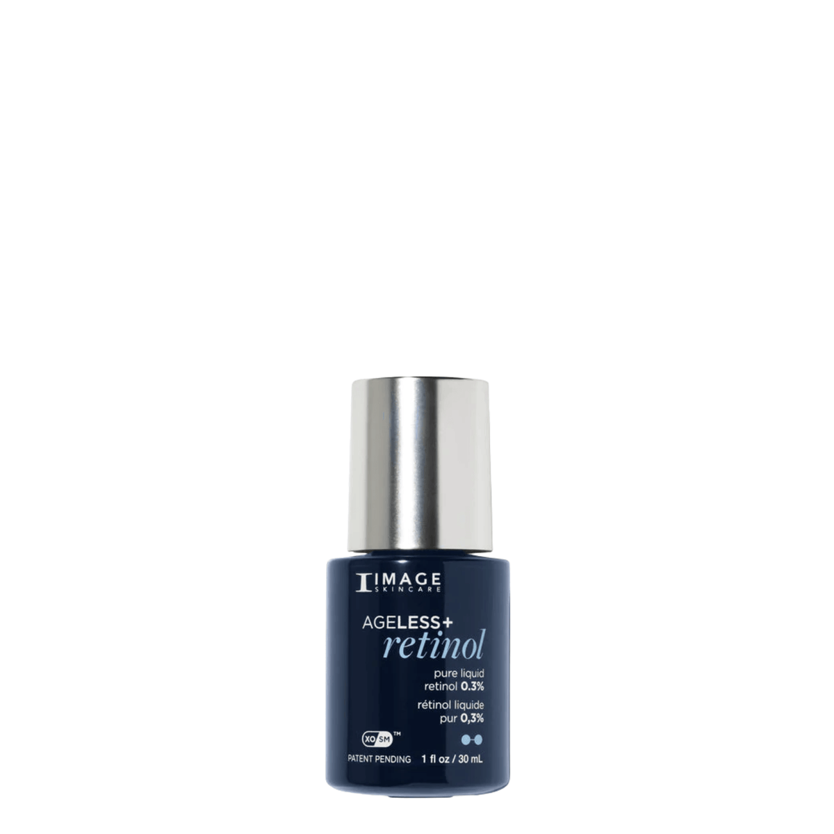 IMAGE Skincare AGELESS+ Retinol Pure Liquid Retinol 0.3% 30ml navy glass bottle with silver cap