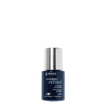 IMAGE Skincare AGELESS+ Retinol Pure Liquid Retinol 0.3% 30ml navy glass bottle with silver cap
