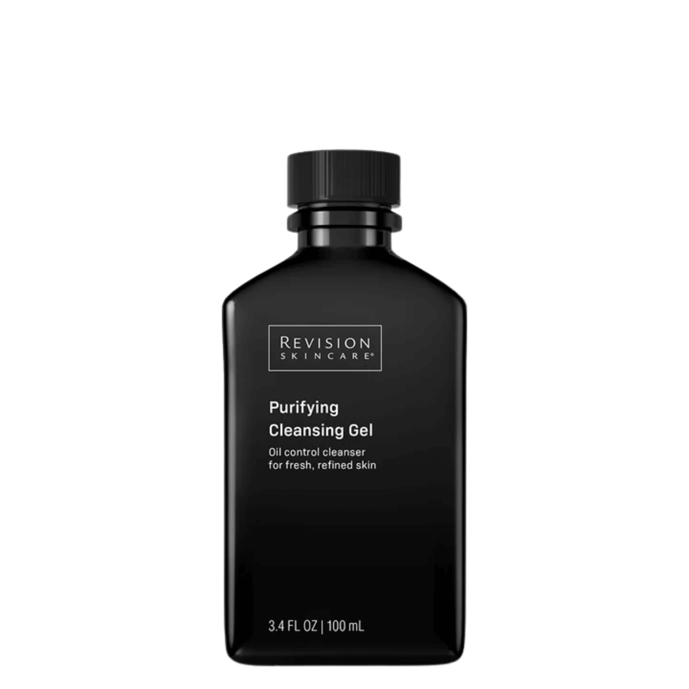 Revision Skincare Purifying Cleansing Gel™ bottle, 3.4 FL OZ, for oily and refined skin care.