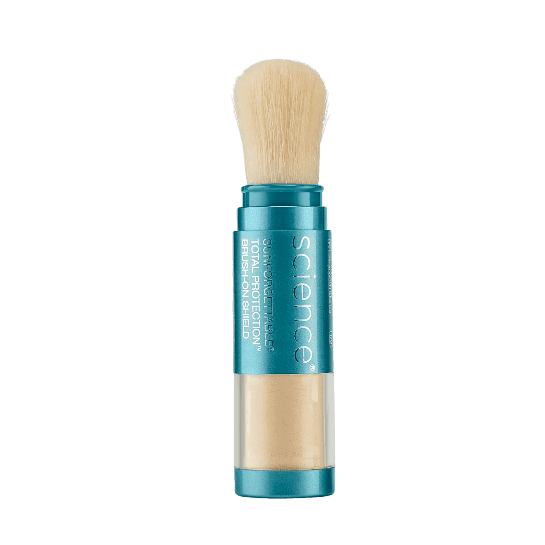 Colorescience® Sunforgettable ™ Total Protection Brush-On Shield SPF 50 with improved brush flow for easy application.