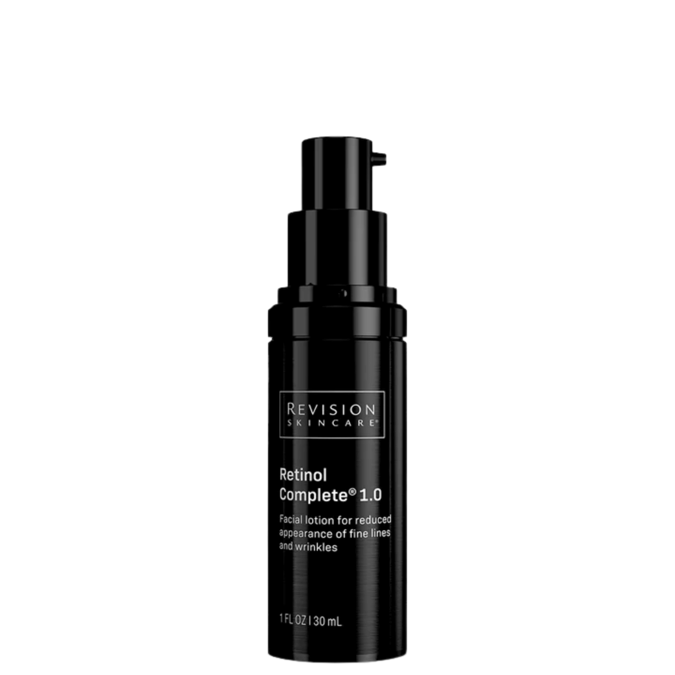 Revision Skincare Retinol Complete® 1.0™ nighttime serum for fine lines and wrinkles reduction.