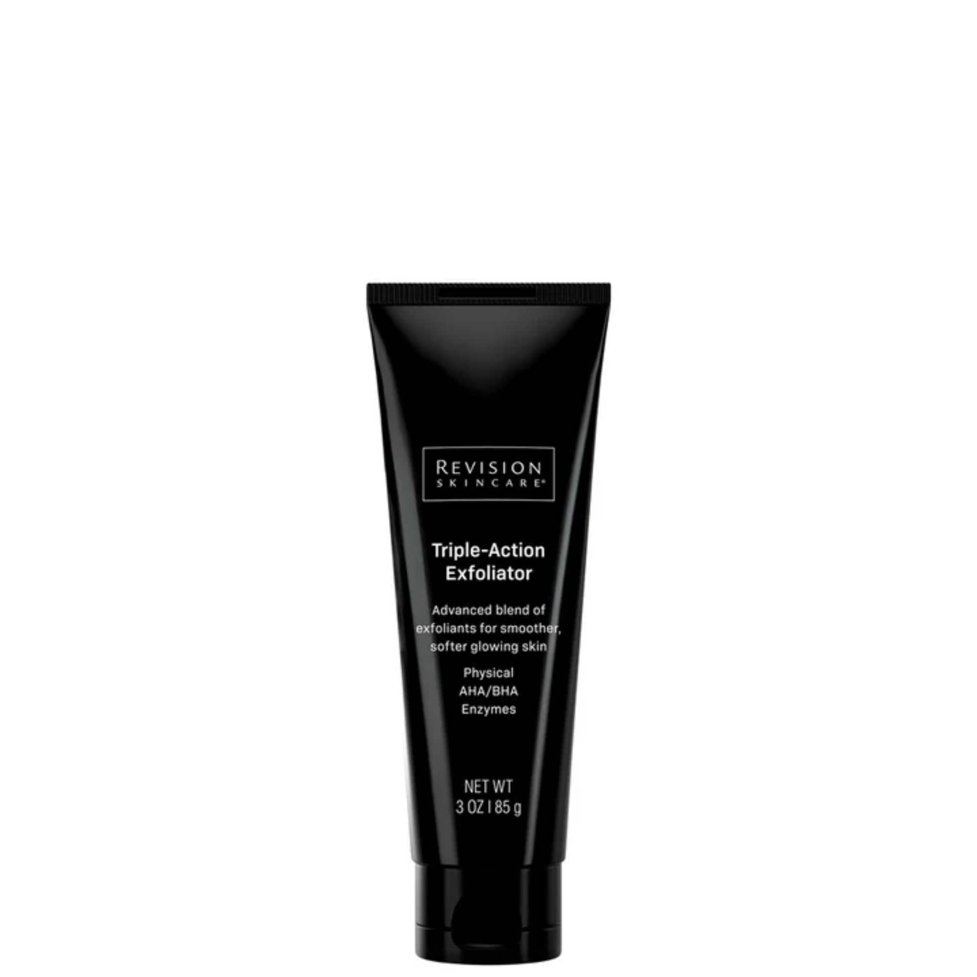 Revision Skincare Triple-Action Exfoliator, a triple-action exfoliator for dull skin, 3 oz tube for smoother, glowing skin.