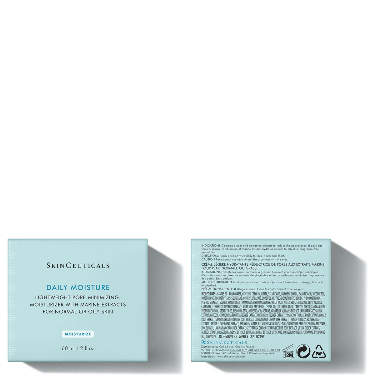 SkinCeuticals Daily Moisture carton front and back