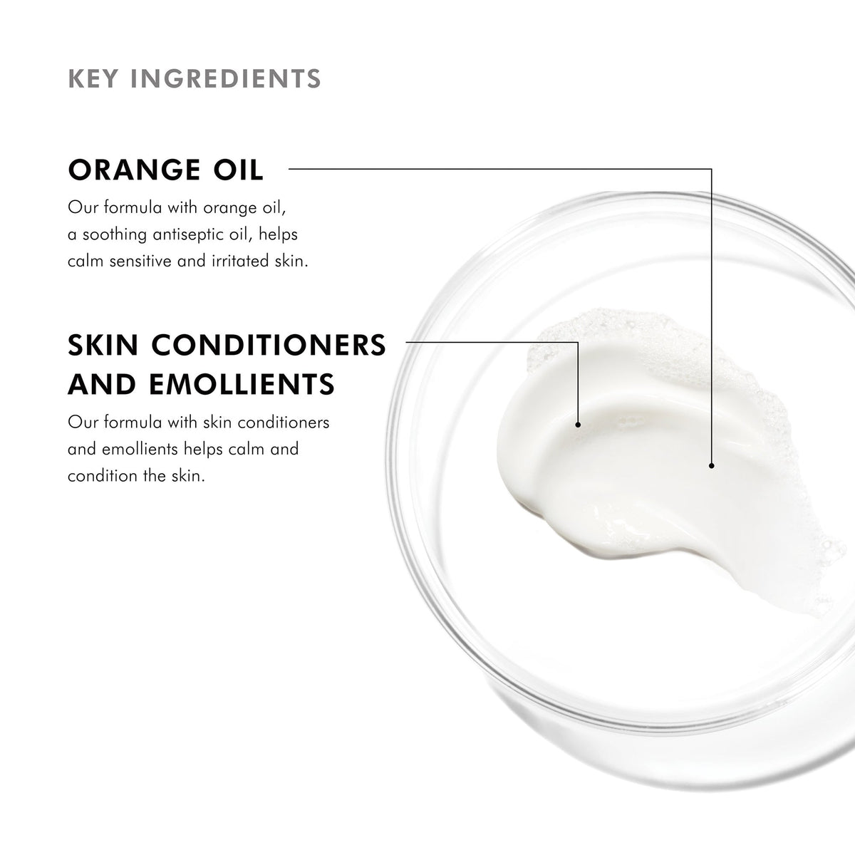 SkinCeuticals Gentle Cleanser key ingredients: orange oil, skin conditioners and emollients