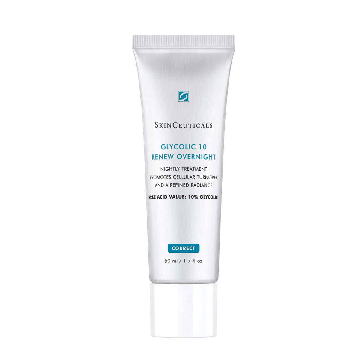 SkinCeuticals Glycolic 10 Renew Overnight 50ml tube, front view