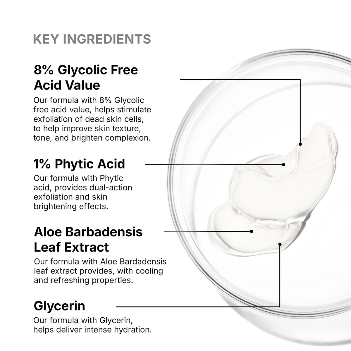 SkinCeuticals Glycolic Renewal Cleanser key ingredients: 8% glycolic, 1% phytic acid, aloe, glycerin