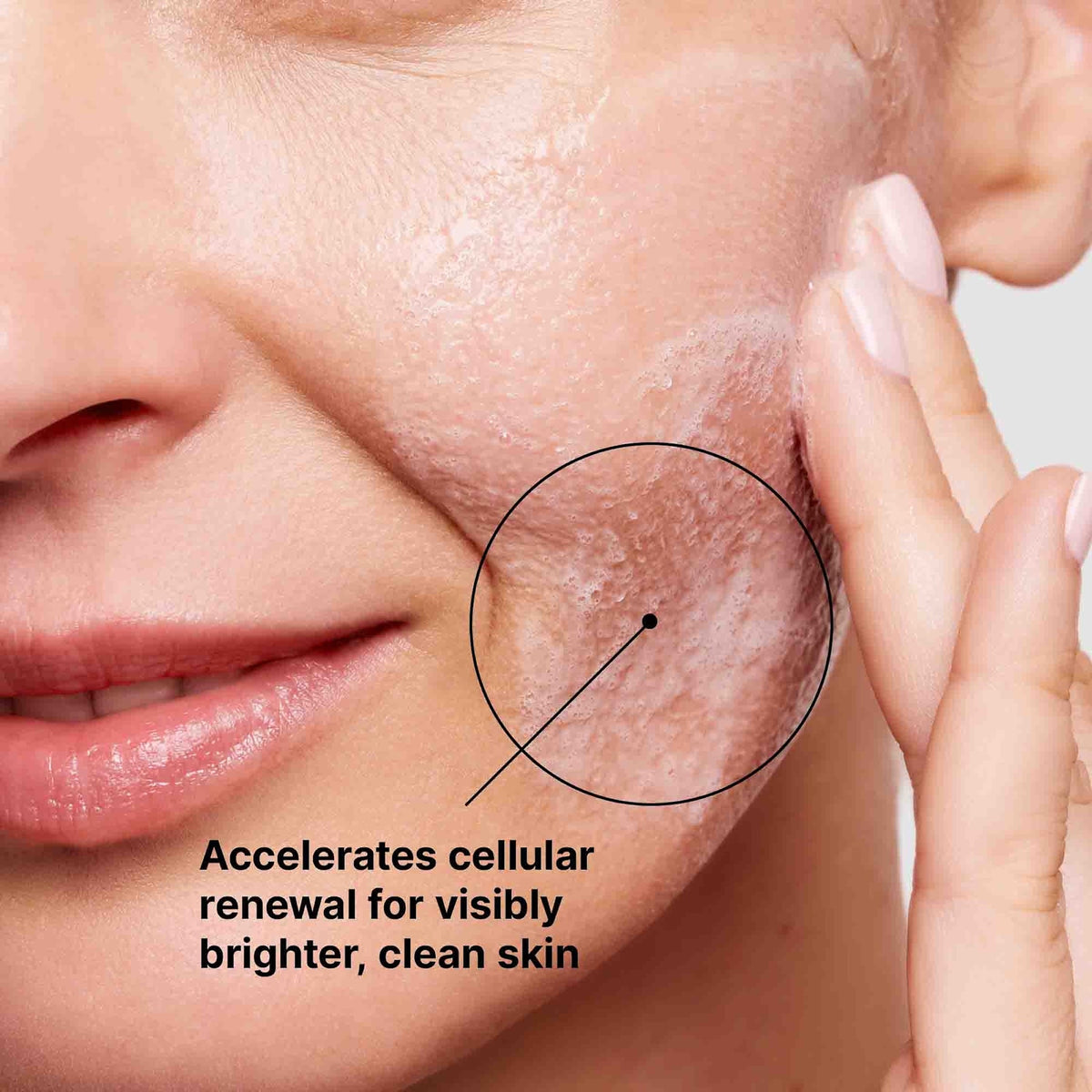 Woman applying SkinCeuticals Glycolic Renewal Cleanser for brighter-looking skin