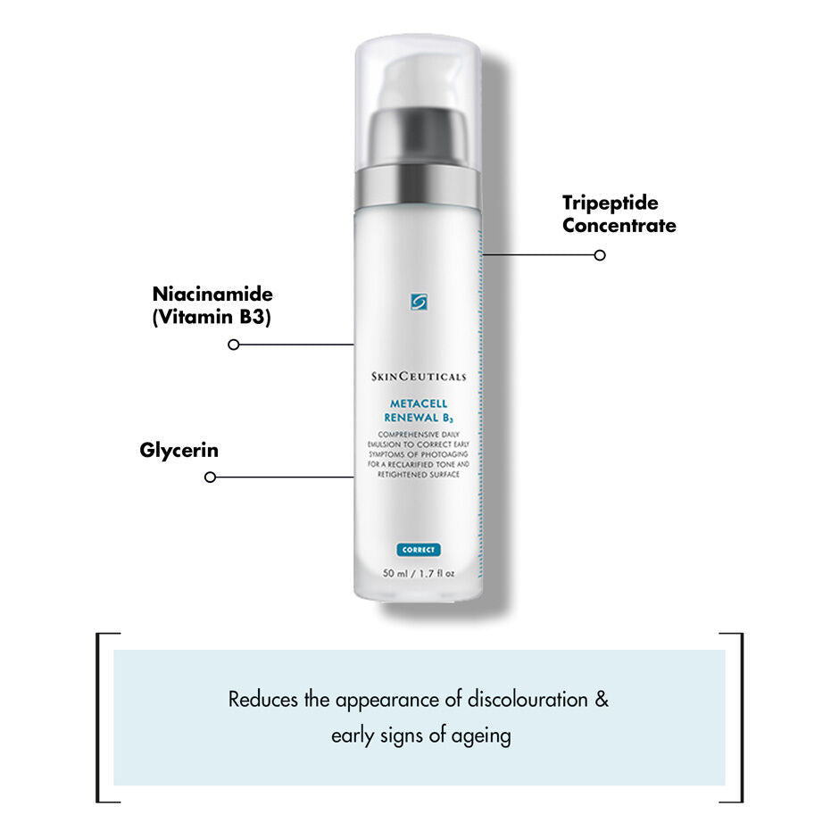 SkinCeuticals Metacell Renewal B3 50ml pump bottle, front view