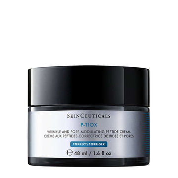 SkinCeuticals P-TIOX Cream in a jar, designed to smooth wrinkles and refine pores.