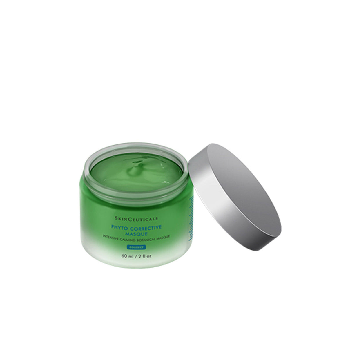 SkinCeuticals Phyto Corrective Masque open jar showing green gel