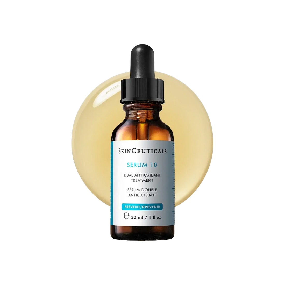 SkinCeuticals Serum 10 bottle featuring 10% pure L-ascorbic acid and ferulic acid for brighter skin.
