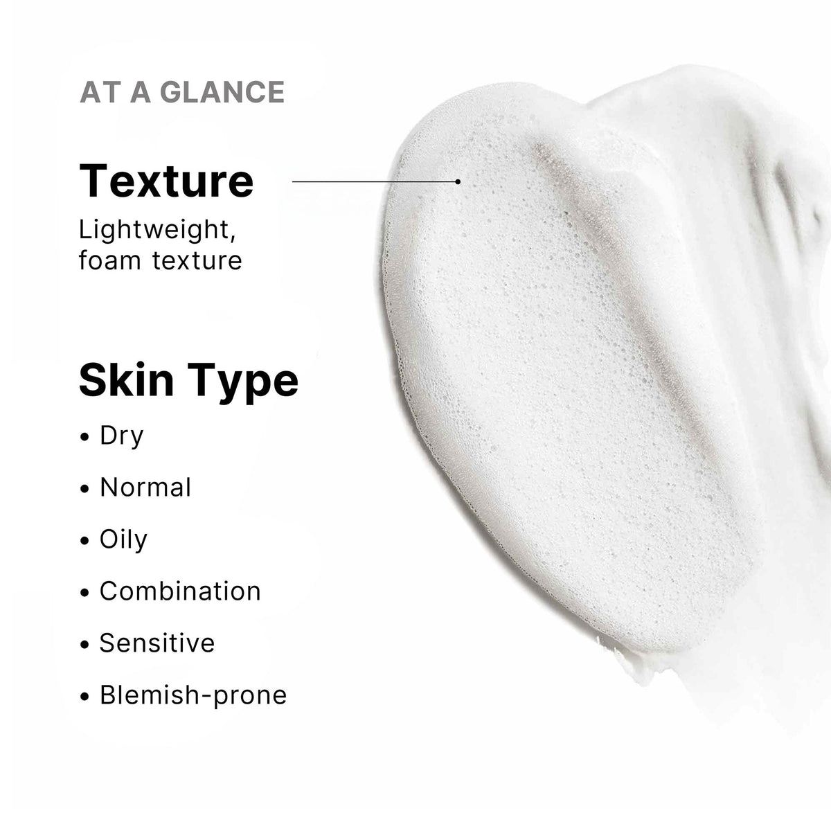 SkinCeuticals Soothing Cleanser lightweight foam texture and skin types