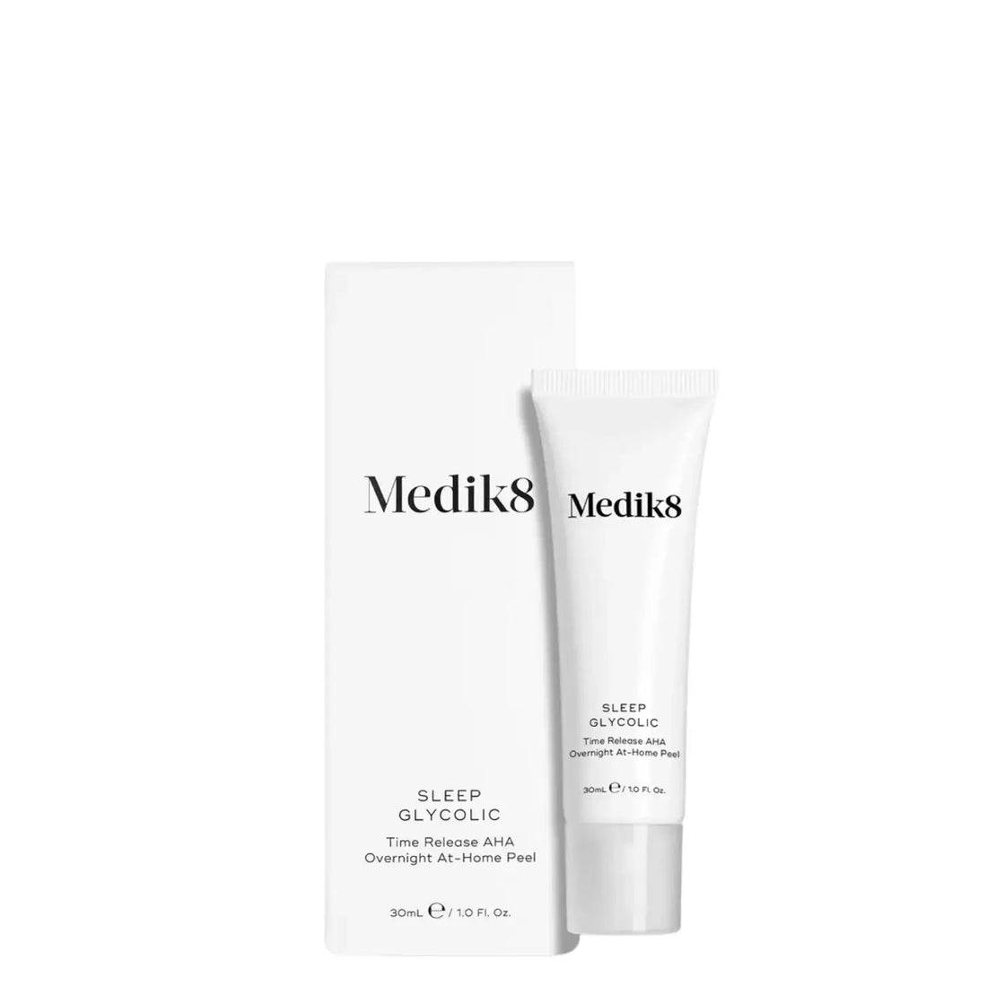 Medik8 Sleep Glycolic™ overnight peel with 10% Glycolic acid for skin resurfacing.