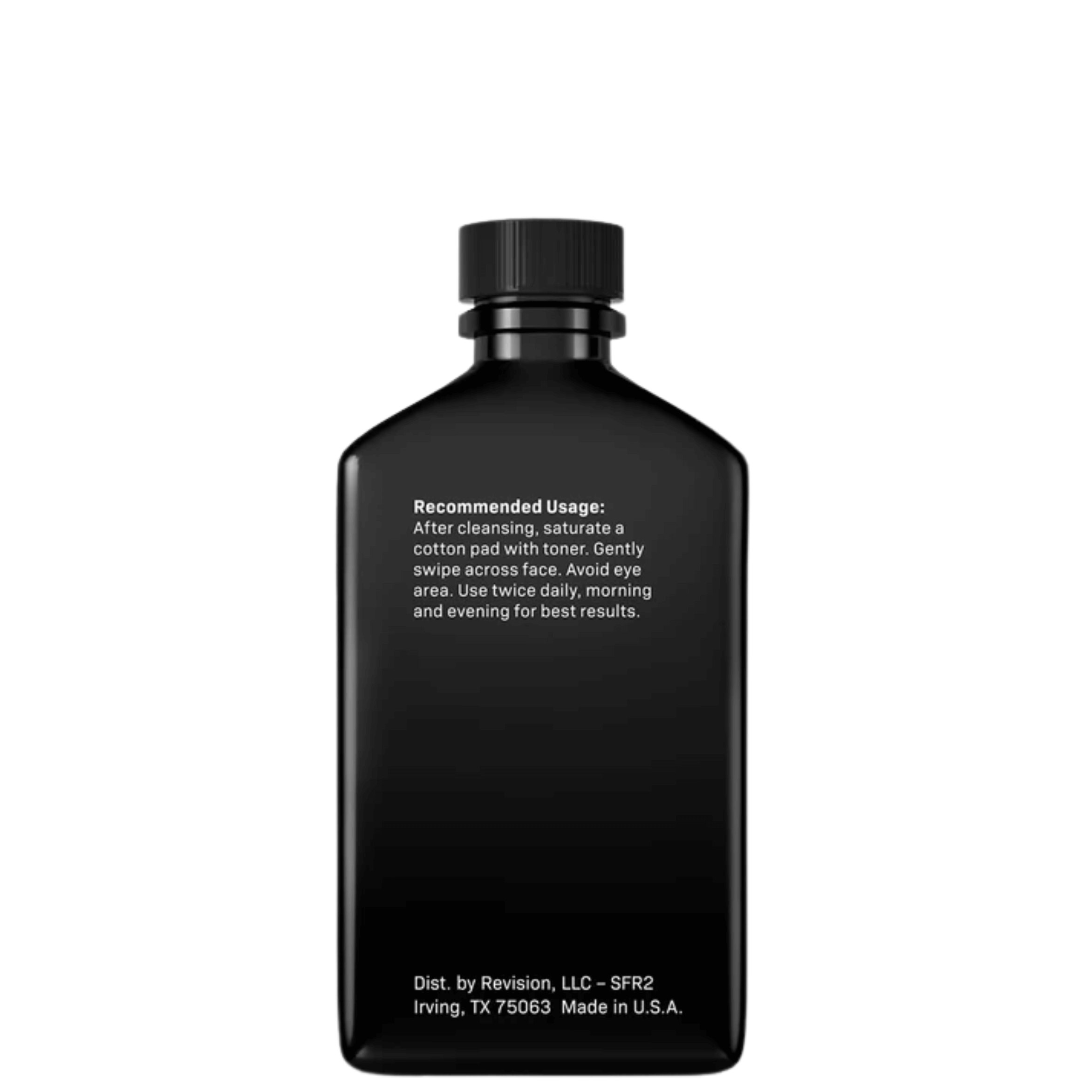 Revision Skincare Soothing Facial Rinse back label with usage instructions for calming toner.