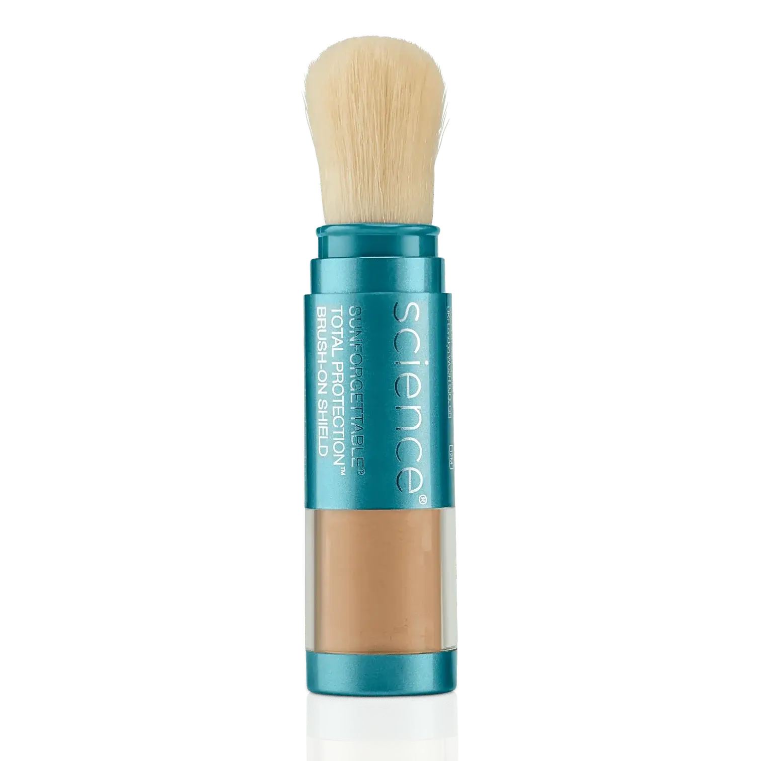 Colorescience® Sunforgettable ™ Total Protection Brush-On Shield SPF 50 with improved brush flow for easy application.