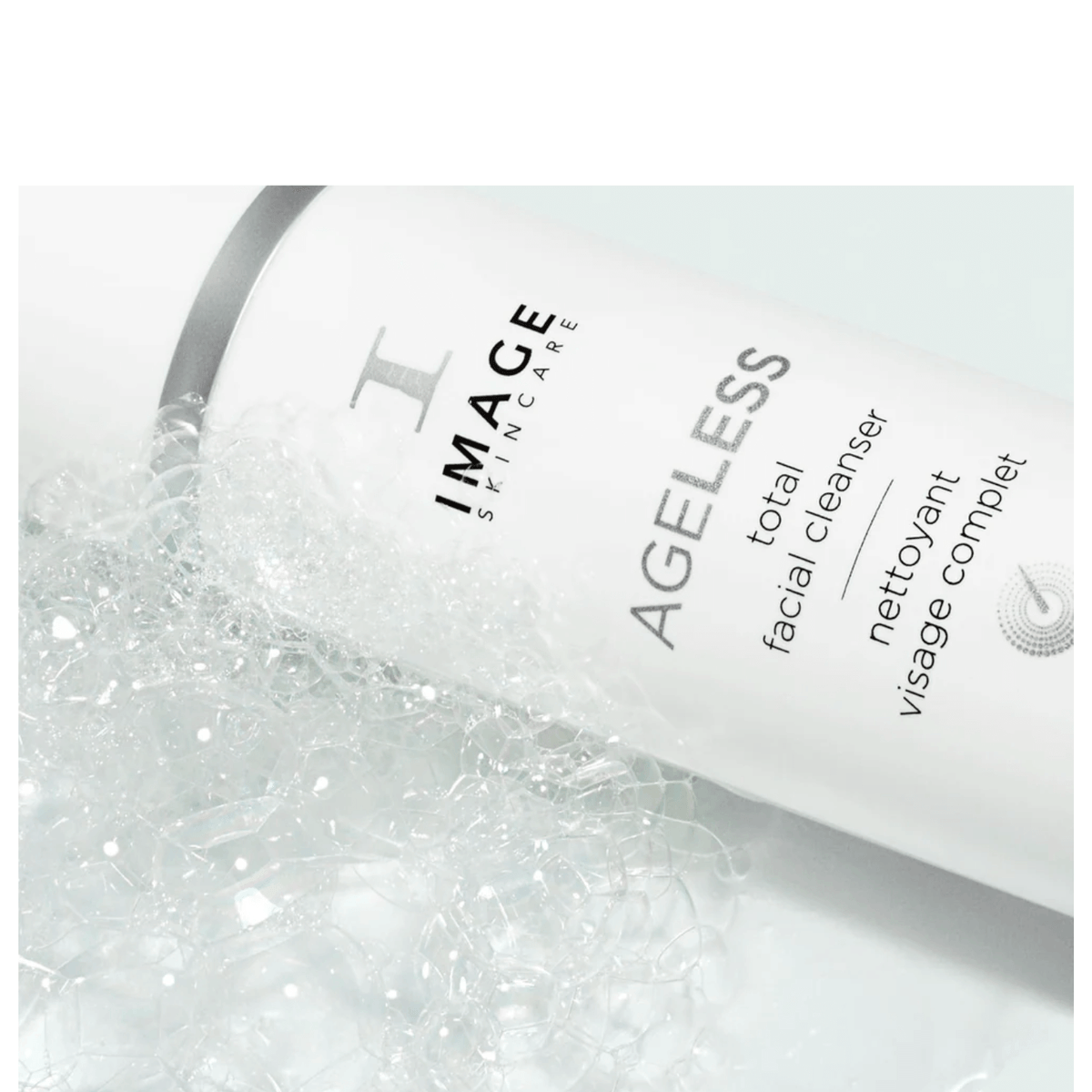 IMAGE Skincare AGELESS Total Facial Cleanser 177ml bottle with foaming cleanser lather