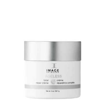 IMAGE Skincare AGELESS Total Repair Crème 56.7g white jar with silver lid, a retinol and glycolic acid night cream