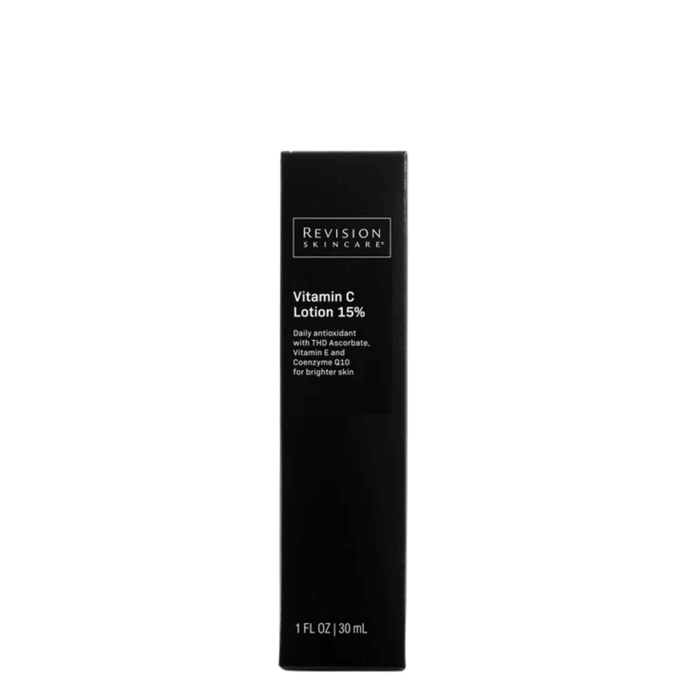 Revision Skincare Vitamin C Lotion 15%™ packaging, daily antioxidant-rich moisturizer for brighter skin.