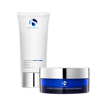 iS Clinical Warm Up, Cool Down At-Home Facial Regime Warming Honey Cleanser 120g and Hydra-Intensive Cooling Masque 120g