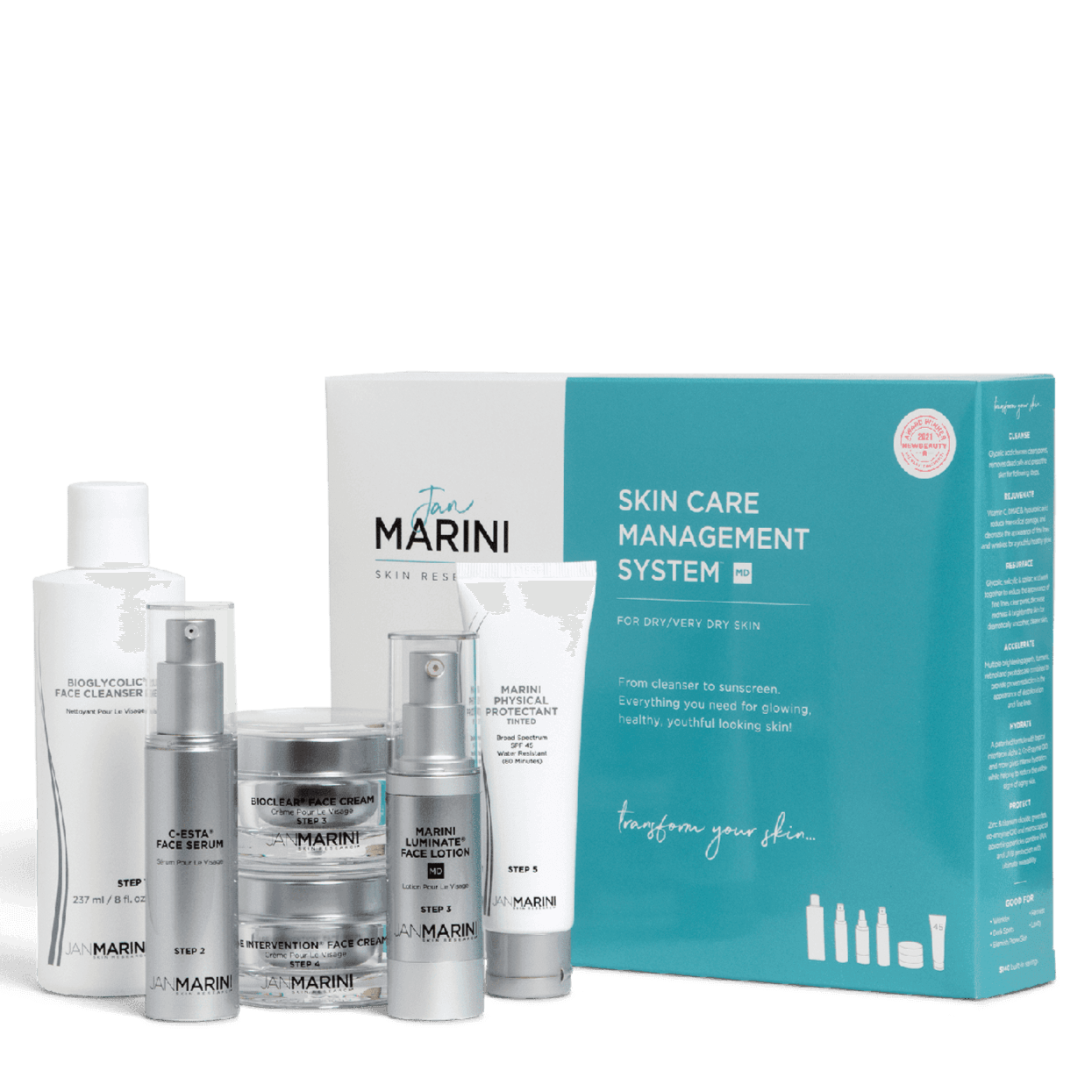 Jan Marini A Skin Care Management System - Dry /Very Dry with Marini Physical Protectant SPF 45 Tinted