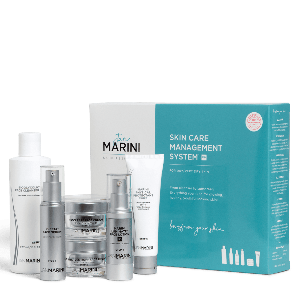 Jan Marini A Skin Care Management System - Dry /Very Dry with Marini Physical Protectant SPF 45 Tinted