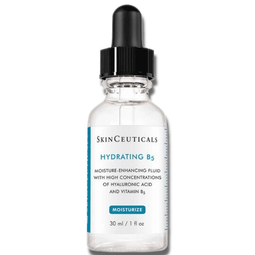 SkinCeuticals Hydrating B5 Gel Hyaluronic Acid Serum 30ml in a glass dropper bottle for intense hydration